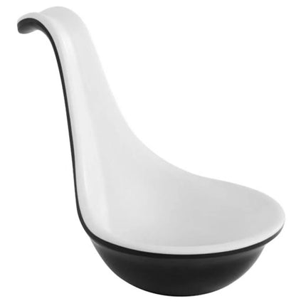 GGM Gastro (24 pcs) Canape spoon - HALFTONE - Melamine - 100mm - Black/White