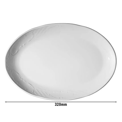 GGM Gastro (24 pcs) CLASSICO | Platter - oval - Porcelain - 320x320mm - White