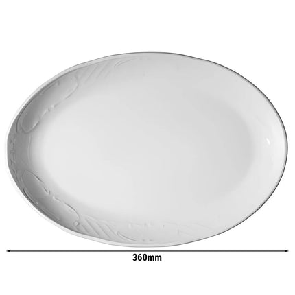 GGM Gastro (24 pcs) CLASSICO | Platter - oval - Porcelain - Length:360mm - White