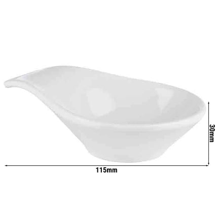GGM Gastro (24 pcs) Dessert Bowl - MINI - Melamine - 60ml - 115x75mm - Depth: 30mm - White