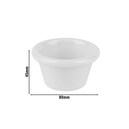 GGM Gastro (24 pcs) Dipping Pot - CASUAL - Melamine - 80ml - round - Ø80mm - White