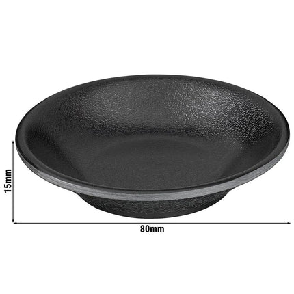GGM Gastro (24 pcs) Dipping Pot - ZEN - Melamine - 30ml - Ø80mm - Black