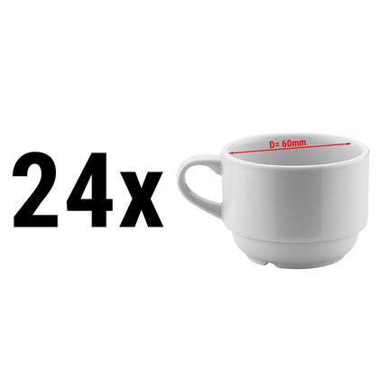 GGM Gastro (24 pcs) ENTITY | Turkish Coffee Cup - 100ml - White