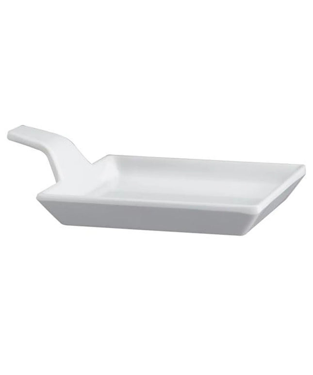 GGM Gastro (24 pcs) FLYING BUFFET | Canapé Plate - Melamine - 120x95mm - Handled - White