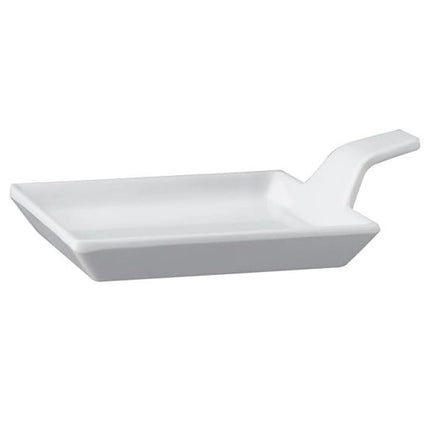 GGM Gastro (24 pcs) FLYING BUFFET | Canapé Plate - Melamine - 120x95mm - Handled - White