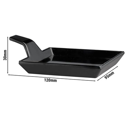 GGM Gastro (24 pcs) FLYING BUFFET | Platter - Melamine - 120x95mm - Handled - Black