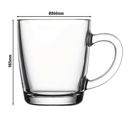 GGM Gastro (24 pcs) Glass Mug - AQUA - 340 ml