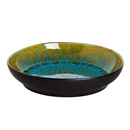GGM Gastro (24 pcs) LOTUS | Crockery Set - Stoneware - Mixed sizes - Turquoise/Black
