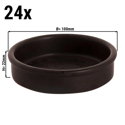 GGM Gastro (24 pcs) MOON - Tapas Oven Dish - Ø100mm - Black