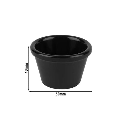 GGM Gastro (24 pcs) Ramekin - CASUAL - Melamine - 50ml - round - Ø60mm - Black