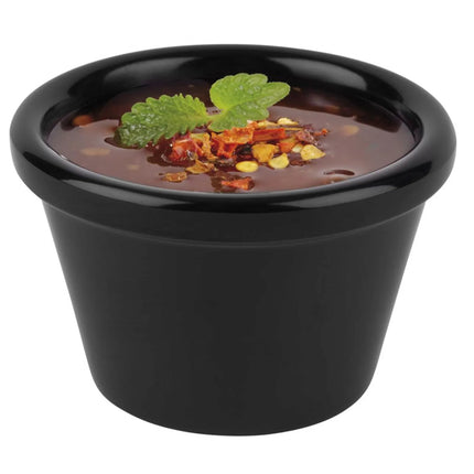 GGM Gastro (24 pcs) Ramekin - CASUAL - Melamine - 50ml - round - Ø60mm - Black