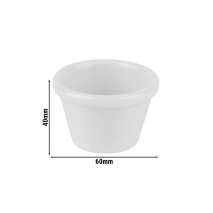 GGM Gastro (24 pcs) Ramekin - CASUAL - Melamine - 50ml - round - Ø60mm - White