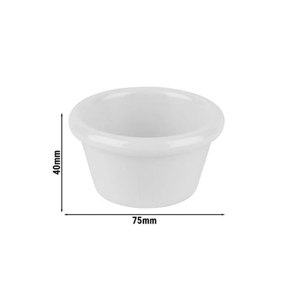 GGM Gastro (24 pcs) Ramekin - CASUAL - Melamine - 70ml - round - Ø75mm - White