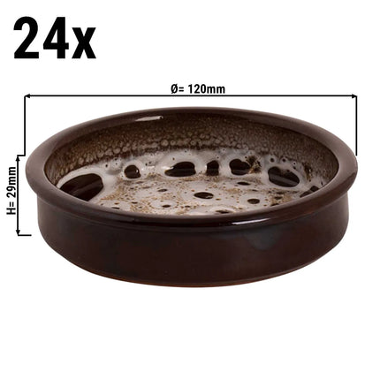 GGM Gastro (24 pcs) SABANA - Tapas Oven Dish - Ø120mm - Brown / White