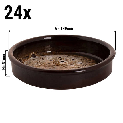 GGM Gastro (24 pcs) SABANA - Tapas Oven Dish - Ø140mm - Brown / White