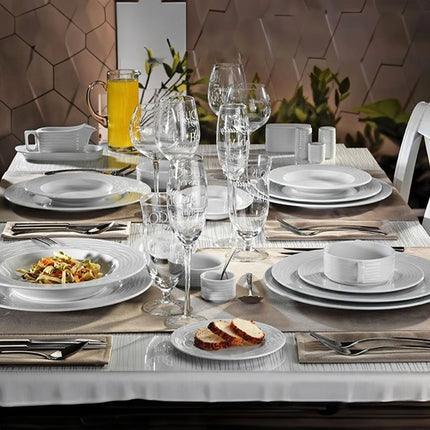 GGM Gastro (24 pcs) SEA WAVE | Deep Plate - Porcelain - Ø300mm - White