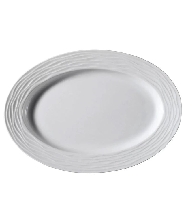 GGM Gastro (24 pcs) SEA WAVE | Platter - oval - Porcelain - 350x350mm - White