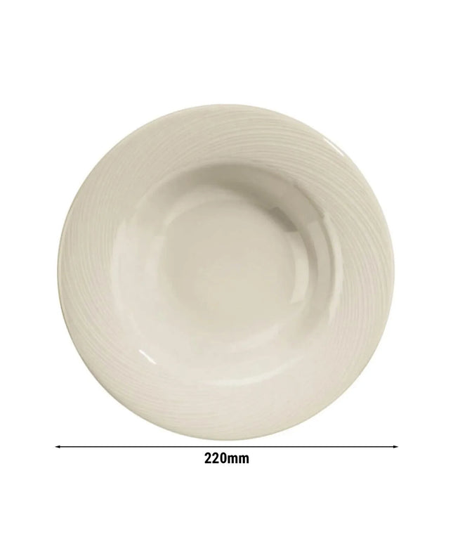 GGM Gastro (24 pcs) SEMPRE | Deep Plate - Porcelain - Ø220mm - Cream