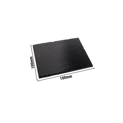GGM Gastro (24 pcs) Slate Serving Board - Natural Slate - 6x 4-piece set - 100x100mm - Black