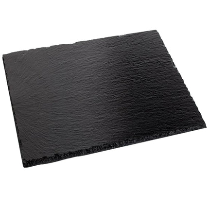 GGM Gastro (24 pcs) Slate Serving Board - Natural Slate - 6x 4-piece set - 100x100mm - Black