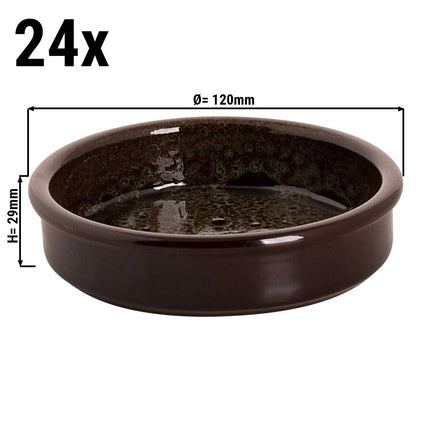 GGM Gastro (24 pcs) TURKEY - Tapas Oven Dish - Ø120mm - Brown / Blue