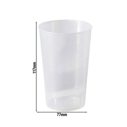 GGM Gastro (288 pcs) Polypropylene Cup (reusable) - 300ml - Ø 77mm - Clear