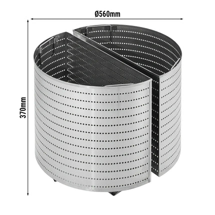 GGM Gastro 2x GN 1/1 half-round Fryer Basket Set for Boiling Pan - Ø560xH440mm - 150L - GN 1/1