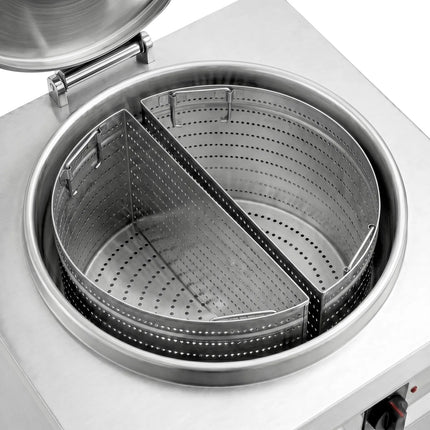 GGM Gastro 2x GN 1/1 half-round Fryer Basket Set for Boiling Pan - Ø560xH440mm - 150L - GN 1/1