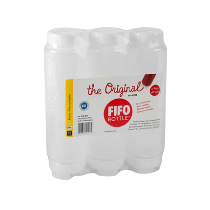 GGM Gastro (3 Cái) Bình Bóp Nước Sốt - Nắp Van Dòng Vừa (Chống Nhỏ Giọt) - 473ml - Nắp Vặn - Nắp Trắng