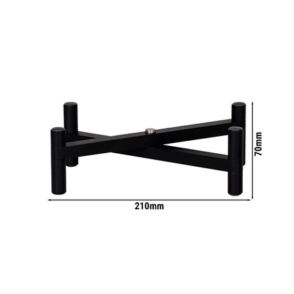 GGM Gastro (3 pcs) Buffet Stand - foldable - Powder-coated stainless steel - Black - Height: 70mm - suitable for platters & plates from 210mm