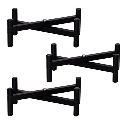 GGM Gastro (3 pcs) Buffet Stand - foldable - Powder-coated stainless steel - Black - Height: 70mm - suitable for platters & plates from 210mm