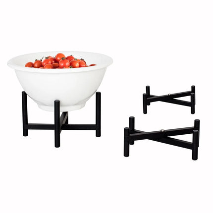 GGM Gastro (3 pcs) Buffet Stand - foldable - Powder-coated stainless steel - Black - Height: 70mm - suitable for platters & plates from 210mm