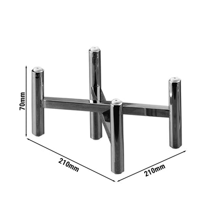 GGM Gastro (3 pcs) Buffet Stand - foldable - Stainless steel - Height: 70mm - suitable for platters & plates from 210mm