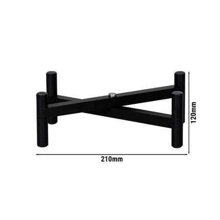 GGM Gastro (3 pcs) Buffet Stand - Powder-coated stainless steel - Black - Height: 120mm - suitable for platters & plates from 210mm