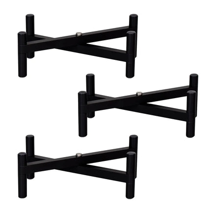 GGM Gastro (3 pcs) Buffet Stand - Powder-coated stainless steel - Black - Height: 120mm - suitable for platters & plates from 210mm