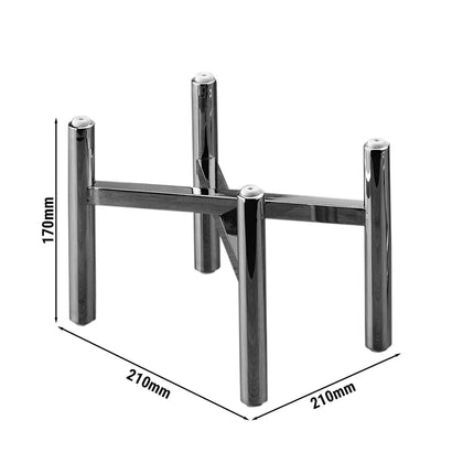 GGM Gastro (3 pcs) Buffet Stand - Stainless steel - Chrome - Height: 170mm - suitable for platters & plates from 210mm