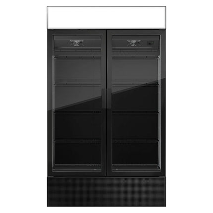 GGM Gastro (3 pcs) Commercial Beverage Display Fridge with Illuminated Canopy - 1200mm - 3600 Litres - with 6 hinged glass doors - LED lighting - Temperature range 1 to 10 °C