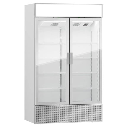GGM Gastro (3 pcs) Commercial Upright Glass Door Display Fridge - 3600mm - 3600 Litres - with 6 hinged glass doors - LED lighting - Temperature range 1 to 10 °C - Grey