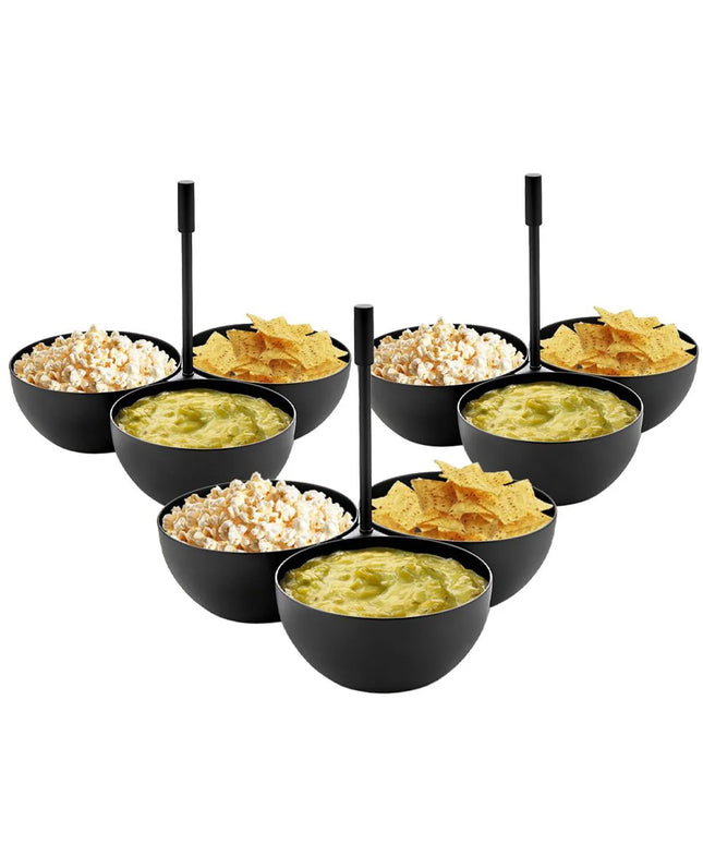 GGM Gastro (3 pcs) Snack Bowls - Stainless Steel - round - Ø 85mm - Black