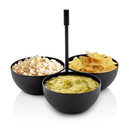 GGM Gastro (3 pcs) Snack Bowls - Stainless Steel - round - Ø 85mm - Black