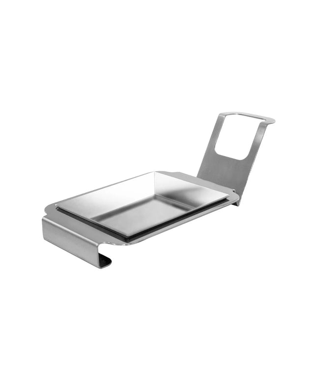 GGM Gastro (3 pcs) Spoon Rest (Rectangular) - with Carry Handle - Chrome High-Gloss - 140x110x80mm