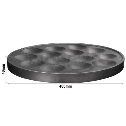 GGM Gastro 3312 ml Plate for Waffle Maker - 400x400x40mm - Stainless Steel - for CGOM5 - Ø400mm