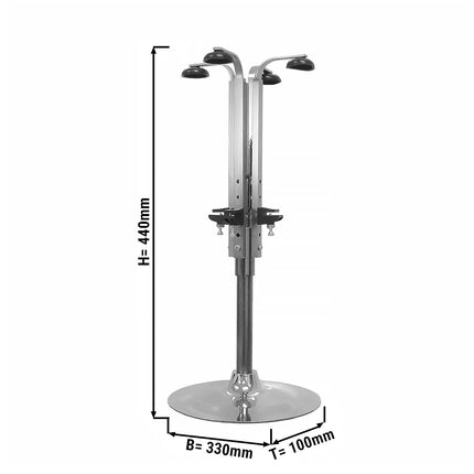 GGM Gastro (4 Bottle) Bottle Wall Rack - Wall Mount - 445x330x95mm - Aluminium