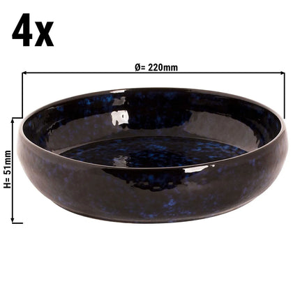 GGM Gastro (4 pcs) BAMA BLUE | Deep Plate - Stoneware - Ø220mm - Blue
