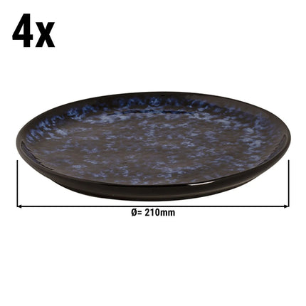 GGM Gastro (4 pcs) BAMA BLUE | Plate - flat - Stoneware - Ø210mm - Blue