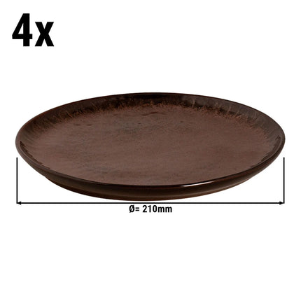 GGM Gastro (4 pcs) BAMA COPPER | Plate - Stoneware - Ø210mm - Copper