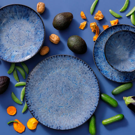 GGM Gastro (4 pcs) Bowl - Lester - Stoneware - round - Ø 210mm - Blue