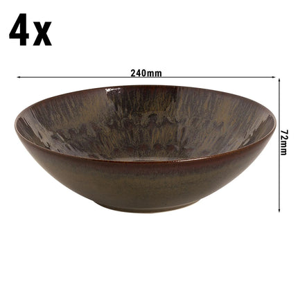 GGM Gastro (4 pcs) Bowl - Vittoria - Stoneware - Ø 240mm - Brown