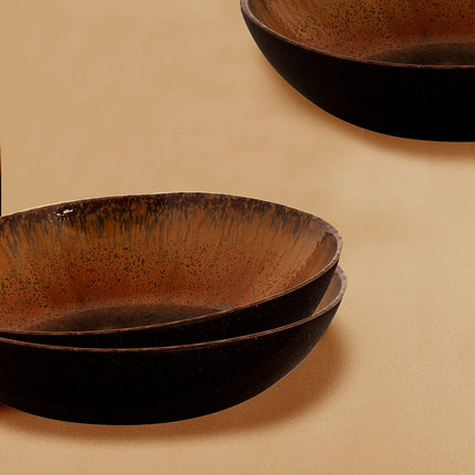 GGM Gastro (4 pcs) CECIL | Deep Plate - Stoneware - Ø210mm - Brown