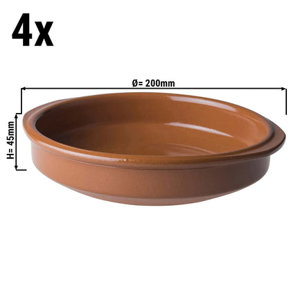 GGM Gastro (4 pcs) CLASSICO - Tapas Oven Dish - Ø200mm - Brown
